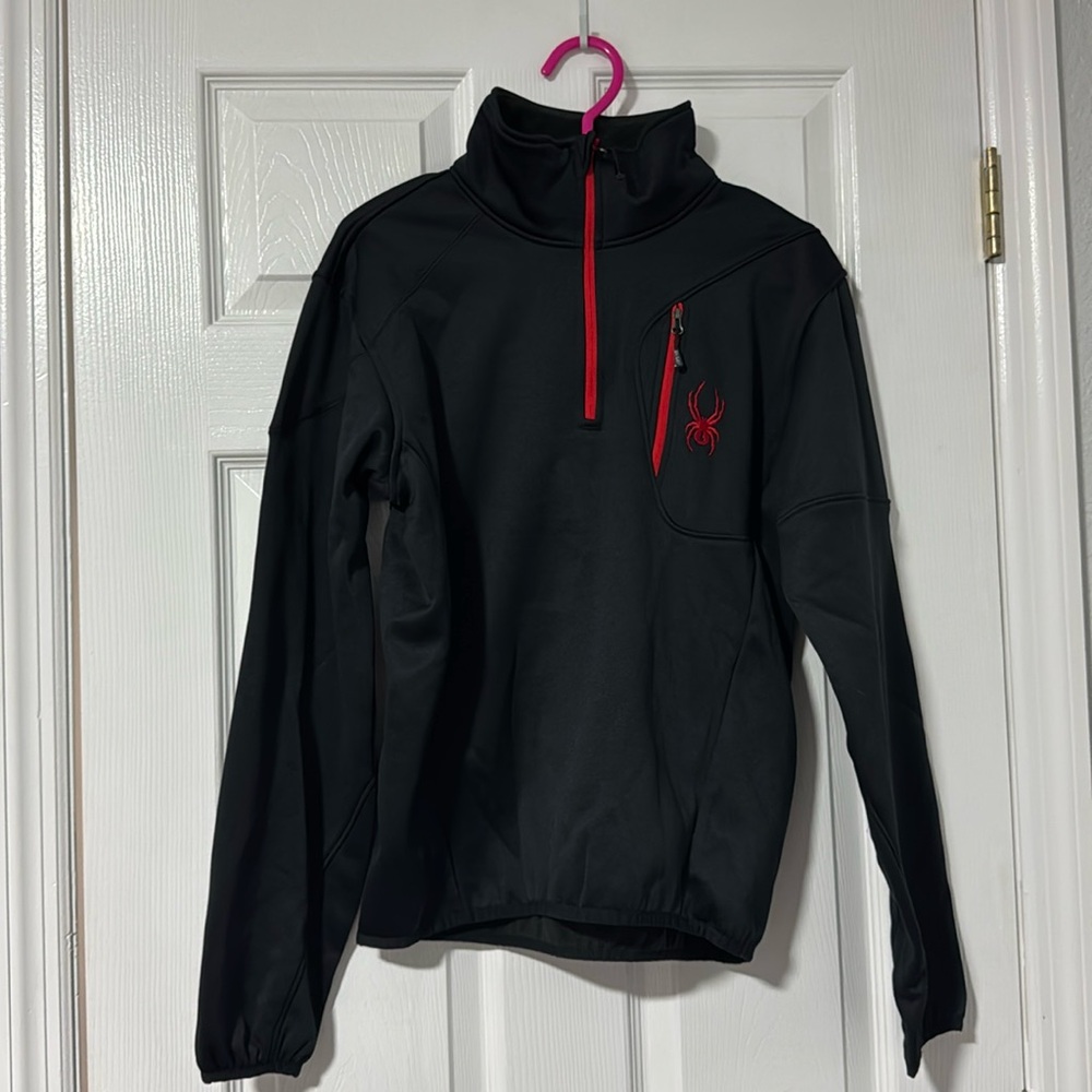 Spyder quarter zip fleece lined jacket size Small
